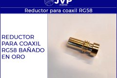 Reductor para coaxil RG8 bañado en oro